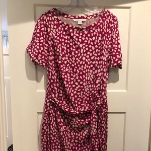 NWT- DVF Leopard Leaves Pink Dahlia Dress